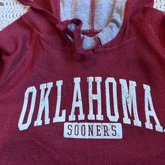 Oklahoma Sooners Boxercraft Women’s Small Hoodie Long Sleeved Thermal Look - Picture 4 of 7